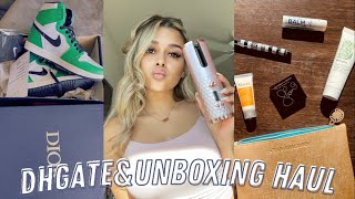 DHGATE haulunboxing Nike Air Jordans amp Dior Converse my July Ipsy bag amp the best hair curler [upl. by Larina984]