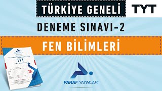 PARAF YAYINLARI TÜRKİYE GENELİ DENEME SINAVI 2  TYT FEN BİLİMLERİ [upl. by Corenda]