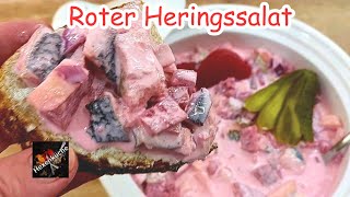 Roter Heringssalat mit Äpfeln und roter Bete nach Omas Rezept Lecker leicht und günstig [upl. by Lynnworth458]