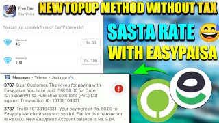 How to Topup in Free Fire With EASYPAISA And JAZZCASH Without Tax  Free Fire New Topup Method Pk [upl. by Lyckman]