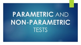 Difference between Parametric and Non Parametric Tests  Comparison  Statistics in Psychology [upl. by Nedarb]