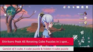 Shirikoro Peak All Rotating Cube Puzzle in 1 Spot  Genshin Impact [upl. by Chivers151]