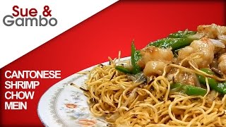 Cantonese Shrimp Chow Mein Recipe [upl. by Pattison]