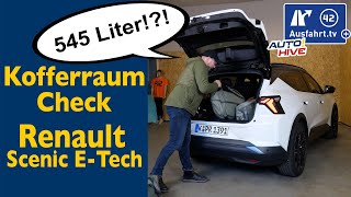 KofferraumCheck Renault Scenic  was passt in den Kofferraum Fahrrad Leiter Koffer Taschen [upl. by Roi]