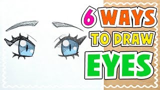 ☆ HOW TO DRAW 6 TYPES OF EYES  Tutorial ☆ [upl. by Egidio]