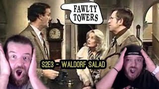 WE DONT CLAIM THESE AMERICANS Americans React To quotFawlty Towers  S2E3  Waldorf Saladquot [upl. by Karoline597]