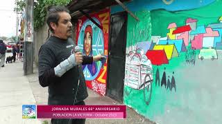 Murales aniversario Población La Victoria 2023 [upl. by Ahsiuqet]