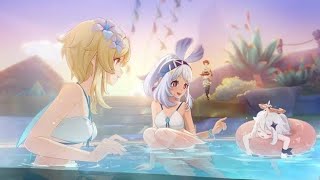 MUALANI LUMINE HOT SPRING SCENE Genshin Impact [upl. by Airec404]