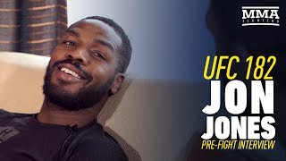 Jon Jones UFC 182 Interview Prior to First Daniel Cormier Fight  MMA Fighting [upl. by Osrit692]