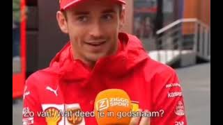 Charles Leclerc explains the quotinchidentquot that wasnt just an inchident apparently 😂 [upl. by Reywas704]