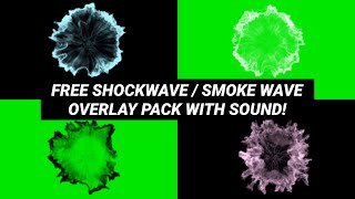 FREE SHOCKWAVE SMOKE WAVE EFFECT PACK  BLACK SCREEN amp GREENSCREEN [upl. by Nevai315]