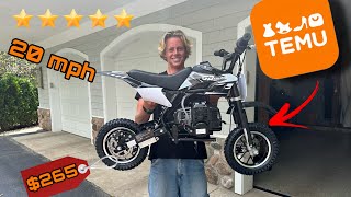 TEMU 50cc Dirt Bike  unboxing and test ride [upl. by Kuebbing]