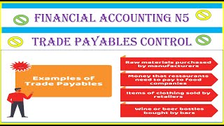 FINANCIAL ACCOUNTING N5 JUNE 2024 TRADE PAYABLES CONTROL ACCOUNT [upl. by Eidnac]