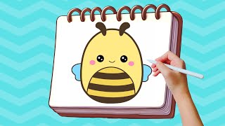 Drawing a CUTE Bee SQUISHMALLOW for the first time EASY tutorial [upl. by Plath]