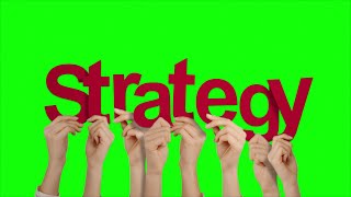 Hands holding up Strategy Text on Green Screen Background  4K  FREE TO USE [upl. by Enaj]