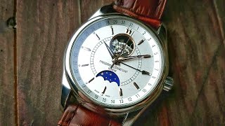 Frederique Constant Review  Open Heart Moonphase FC330335X6B46 Heart Beat  Watchscope [upl. by Nylehtak]