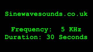 5KHz  5000 Hz Test tone  Sound  Tweeter Test [upl. by Hamish961]