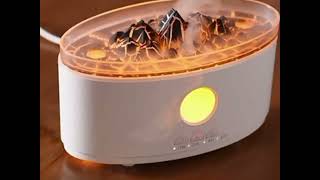 ATXBN065 Colourful Volcanic Double Flame Jellyfish Aroma Humidifier [upl. by Encrata]