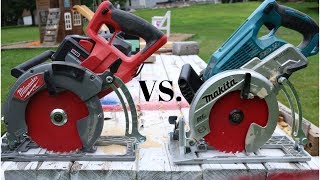 Milwaukee VS Makita Milwaukee 18v rear handle saw vs Makita 36v rear handle saw Tool Duel [upl. by Engenia]