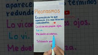 Pleonasmos youtubeshorts educacion aprendizaje shortvideo ortografia español shorts educarte [upl. by Aramahs48]