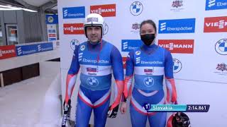 Luge Team Relay World Cup in Sigulda LAT 1012021 [upl. by Aiasi]