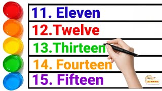 How to write numbers in words 11 to 20 Spelling  Numbers Nameeleven to twenty 1 to 100 in words [upl. by Volpe]