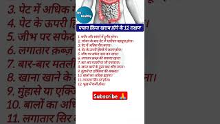 पचान क्रिया खराब होने के 12 लक्षण 👨‍⚕👨‍⚕ है shorts trending health [upl. by Bryna]