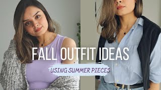 5 Easy Fall Outfits Using Summer Clothes  Transitional Outfits 2022 [upl. by Ranie355]