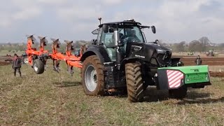 DeutzFahr 7250 TTV Warrior Ploughing [upl. by Yeleak]