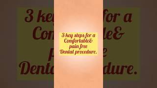 Essential preprocedure steps for pain free dentistrysafe shortsfeed painfreelifeshorts [upl. by Walls661]