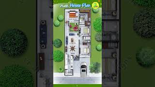 【3D】25×65 house plan with car parking 3 bhk house design 25’ by 65’ house map 2565 home plan [upl. by Juieta]