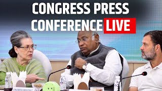 Congress Press Conference Live Rahul Gandhi Mallikarjun Kharge  Sonia Gandhi  Election 2024 [upl. by Simmie894]