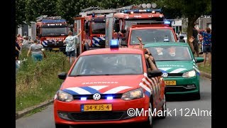 Grote optocht van Brandweer Politie en Amerikaanse hulpdiensten voor 32ste Brandweerdag Almere [upl. by Bartolomeo]