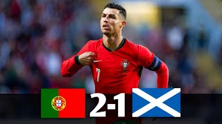 CRISTIANO SALVA a PORTUGAL vs ESCOCIA 21  Nations League 2024 [upl. by Neslund]