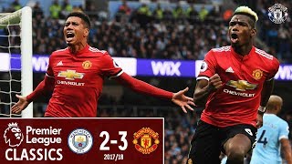 Premier League Classic  Manchester City 23 Manchester United  Pogba Double Sinks City [upl. by Vitalis157]