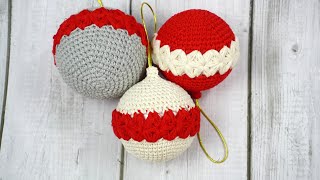 🎅BOLAS NAVIDEÑA TEJIDAS A CROCHET 🎅 [upl. by Elimaj]