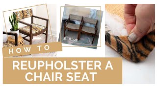 How To Reupholster A Chair Seat [upl. by Lanor]