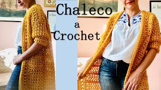 Chaleco largo a crochet para mujer ¡Paso a paso [upl. by Johanna]