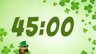 st Patricks day timer 45 minute with Music and Alarm [upl. by Retsim]