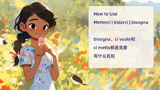 自制播客  metterci，volerci，bisogna的区别，Italian verbs metterci and volerci [upl. by Eanwahs]