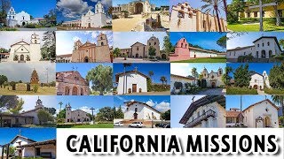 California Missions  Visit to All 21 Mission Churches [upl. by Wurst]