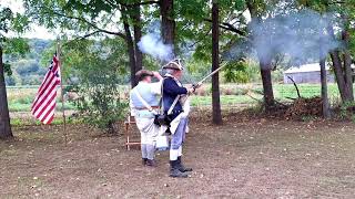 25th Continental Regiment Demonstration  Thomas Smith House Agawam Massachusetts [upl. by Kerrie]