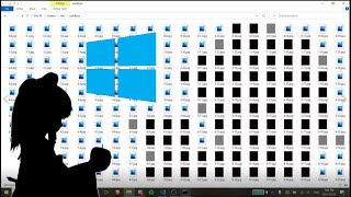 Bad Apple played on Windows 10 File Explorer [upl. by Hakkeber]