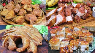 4 ways CRISPY Pork belly❗4 ways to try for Cunchy pork skin Tender amp Juicy meat👌💯 [upl. by Baskett]