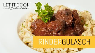 Zartes Rindergulasch mit hausgemachten Spätzle [upl. by Tremain]