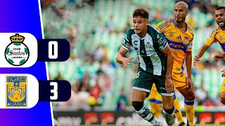 SANTOS PIERDE 3  0 ANTE TIGRES POR LA FECHA 4  LIGA MX APERTURA 2024  REY DEPORTIVO [upl. by Elder]