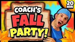 🍁 Fall Brain Break Party 🍁 Simon Says 🍁 Would You Rather 🍁 Coach Corey Martin [upl. by Akimas282]