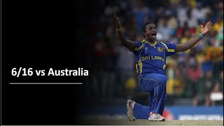 Ajantha Mendis destroyed Australia  Best Bowling by Mendis  6 wickets in T20I [upl. by Leinod]