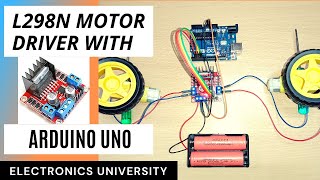 L298n Motor Driver Arduino  Working  L298n  BO Motors  Arduino Uno  Arduino Project  Motors [upl. by Ybrad364]