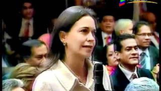 María Corina llama ladrón a chavez en cadena nacional [upl. by Yesllek]